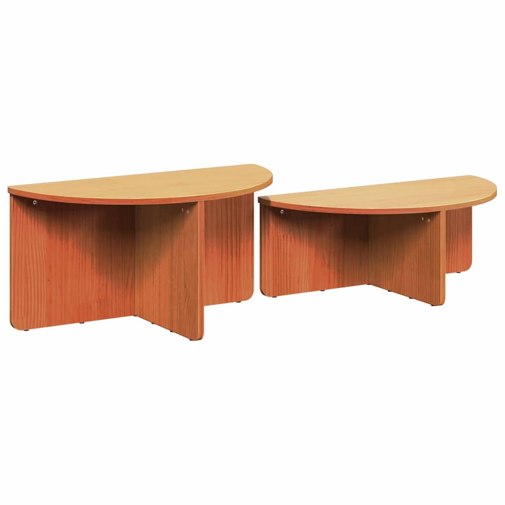 Mesa de centro 2 pcs Castanho-mel 79 x 39.5 x 40 cm