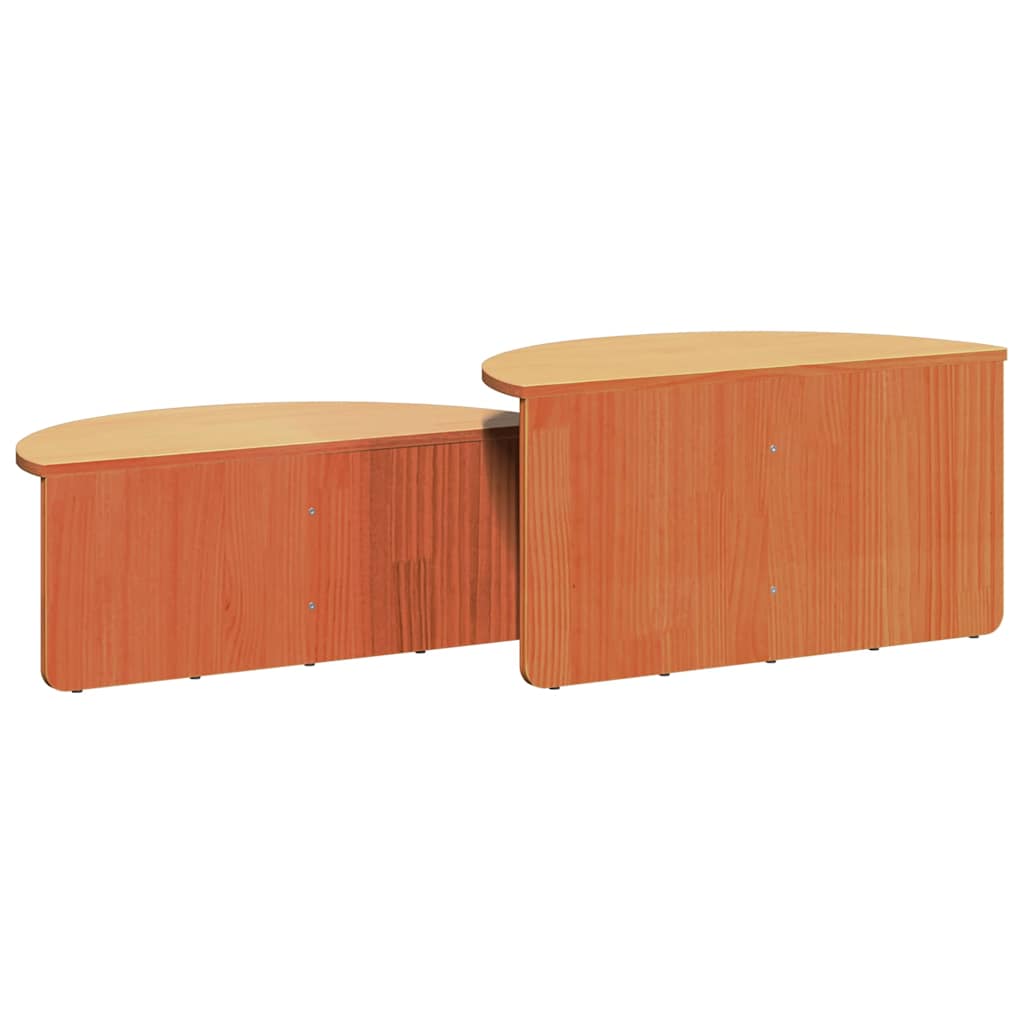 Mesa de centro 2 pcs Castanho-mel 79 x 39.5 x 40 cm