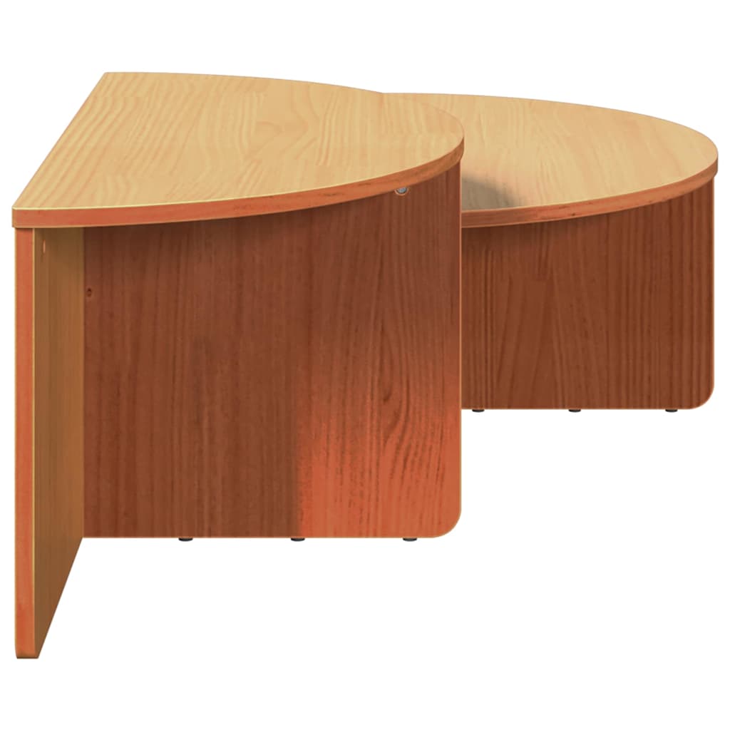 Mesa de centro 2 pcs Castanho-mel 79 x 39.5 x 40 cm