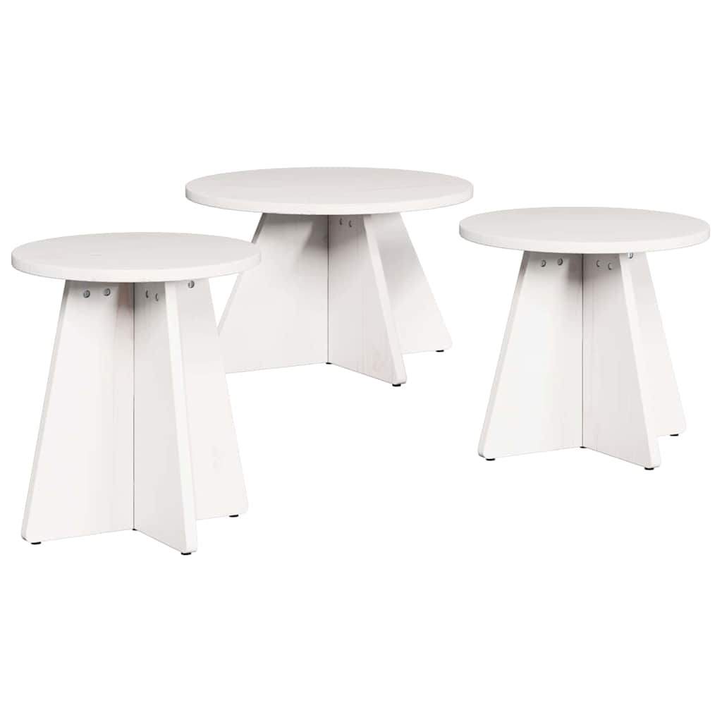 Mesa de centro 3 pcs Branco 49 x 49 x 30 cm