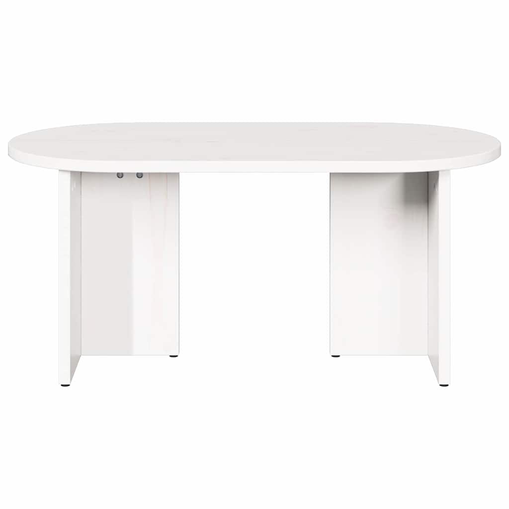Mesa de centro Branco 80 x 39.5 x 35 cm Madeira de pinho maciça