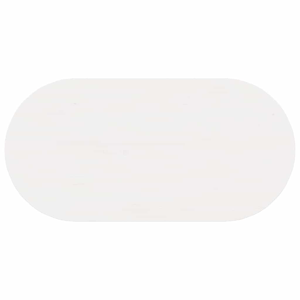 Mesa de centro Branco 80 x 39.5 x 35 cm Madeira de pinho maciça