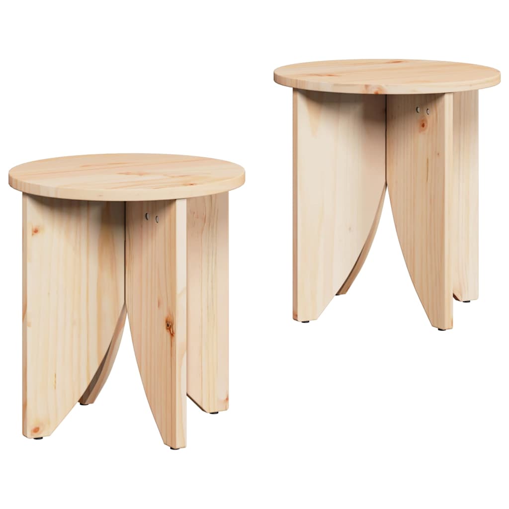 Mesa de centro 2 pcs Natural 41,5 x 41,5 x 44 cm