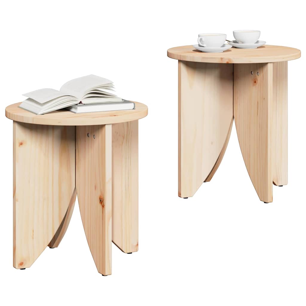 Mesa de centro 2 pcs Natural 41,5 x 41,5 x 44 cm