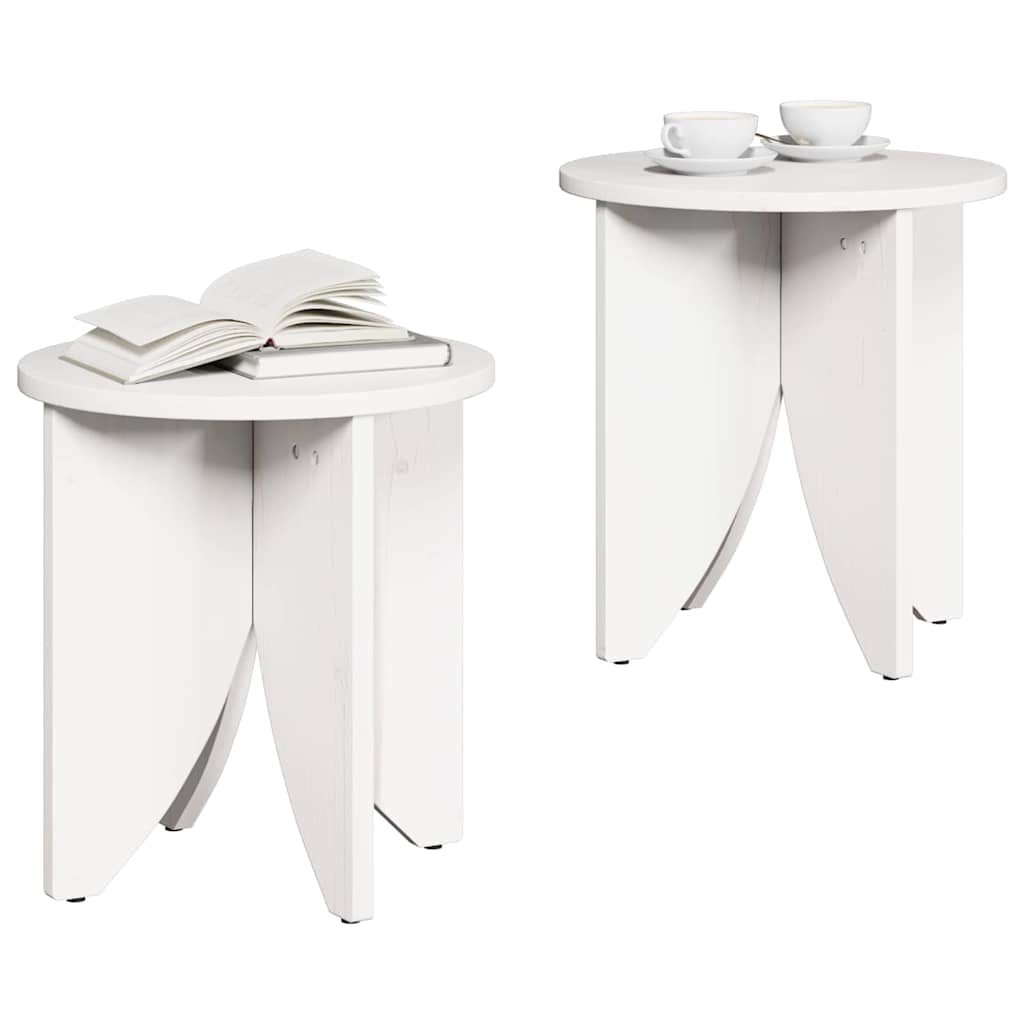 Mesa de centro 2 pcs Branco 41,5 x 41,5 x 44 cm