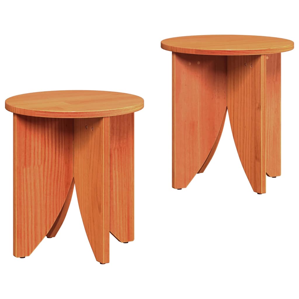 Mesa de centro 2 pcs Castanho-mel 41,5 x 41,5 x 44 cm