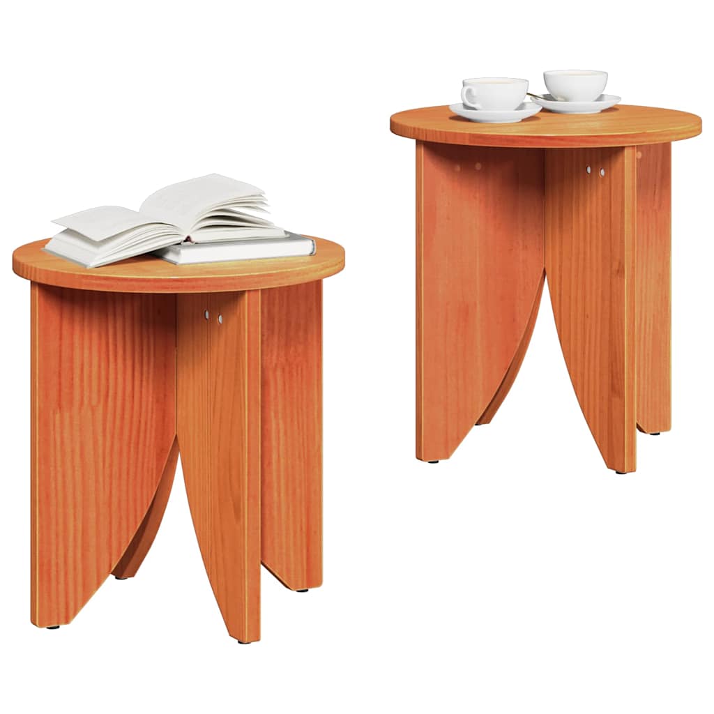 Mesa de centro 2 pcs Castanho-mel 41,5 x 41,5 x 44 cm