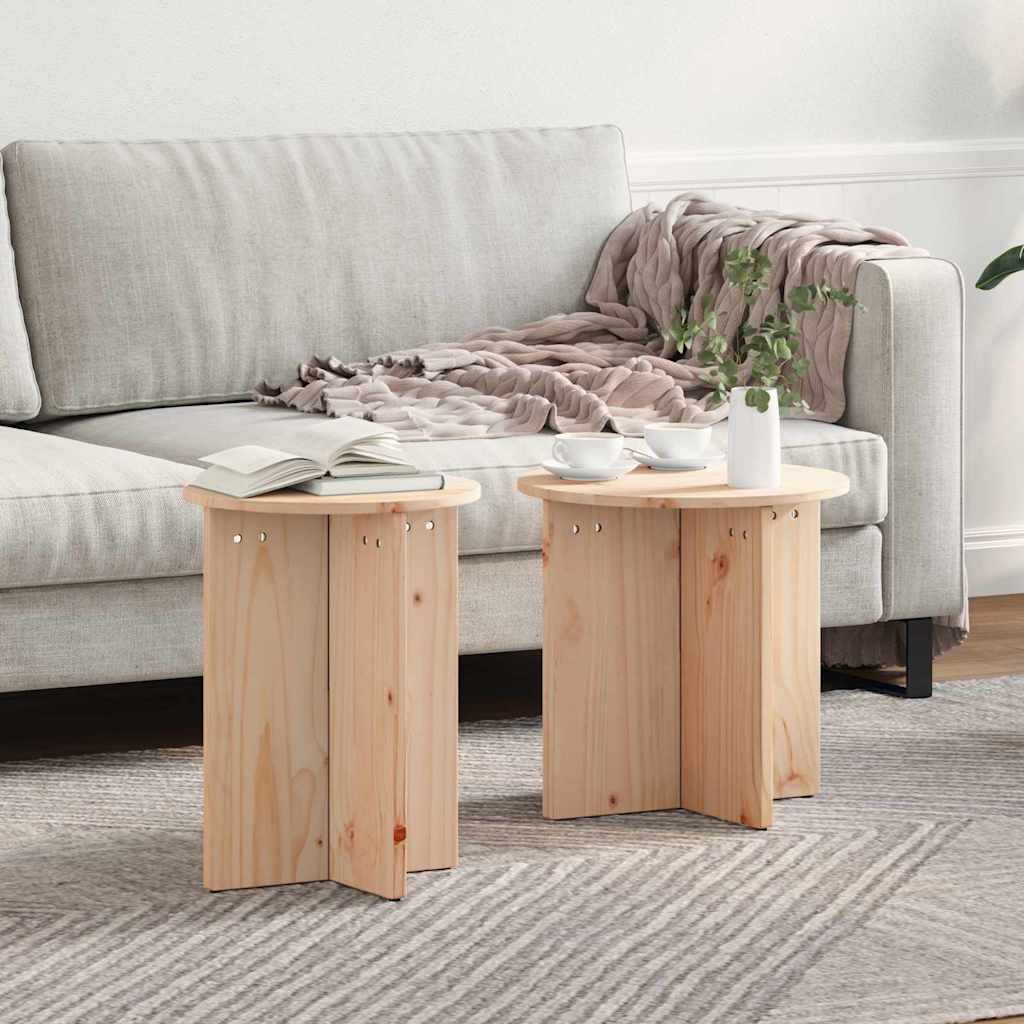 Mesa de centro 2 pcs Natural 41,5 x 41,5 x 41 cm