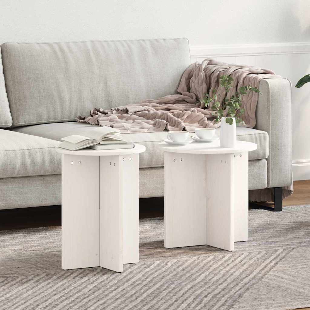 Mesa de centro 2 pcs Branco 41,5 x 41,5 x 41 cm