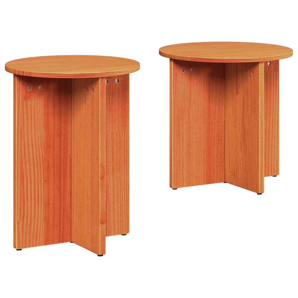 Mesa de centro 2 pcs Castanho-mel 41,5 x 41,5 x 41 cm