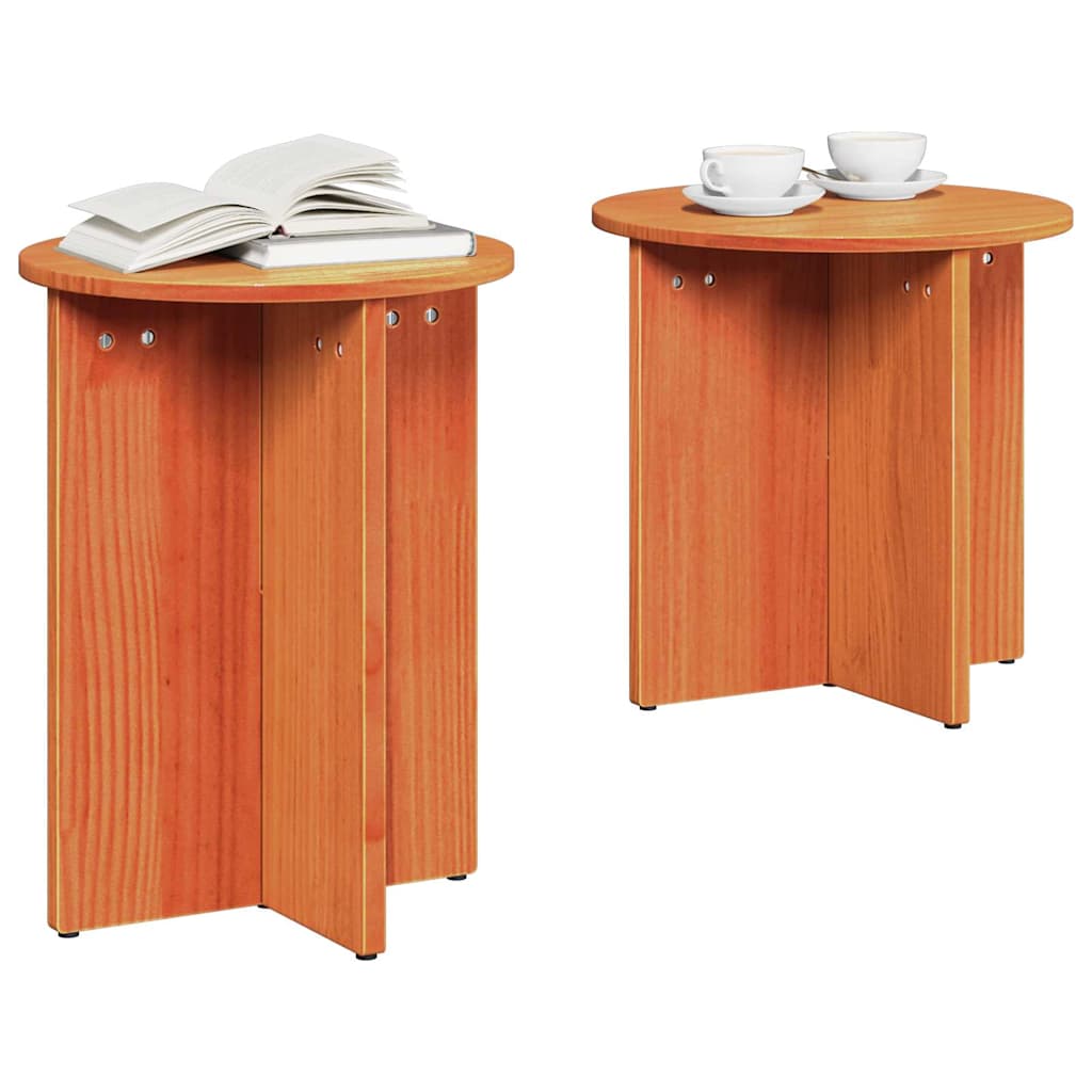 Mesa de centro 2 pcs Castanho-mel 41,5 x 41,5 x 41 cm