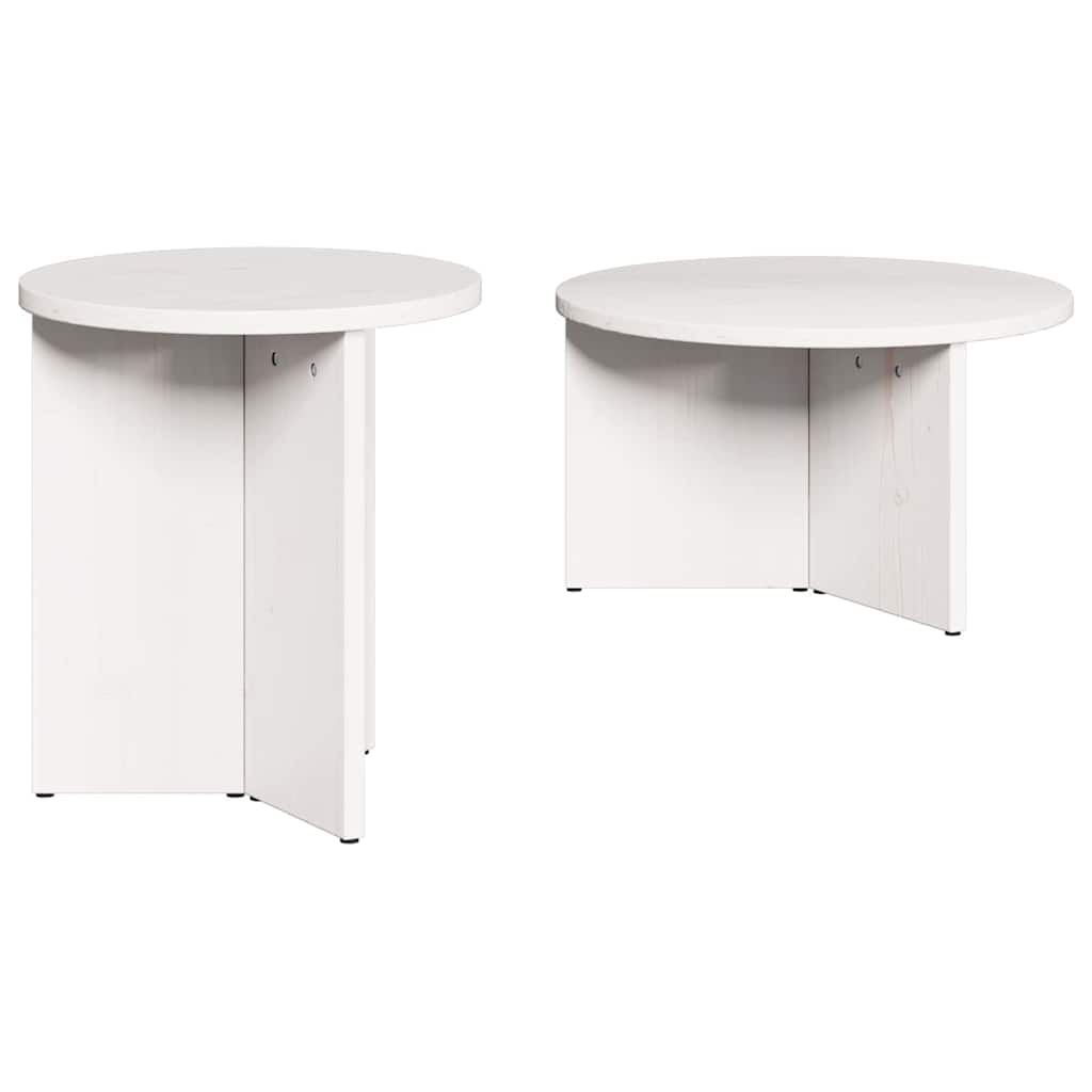 Mesa de centro 2 pcs Branco 49 x 49 x 28 cm