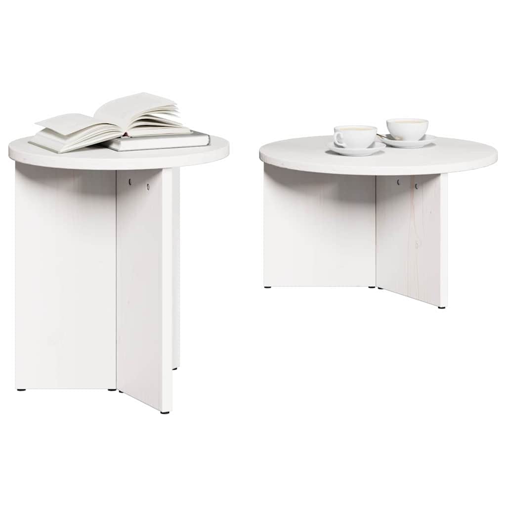 Mesa de centro 2 pcs Branco 49 x 49 x 28 cm