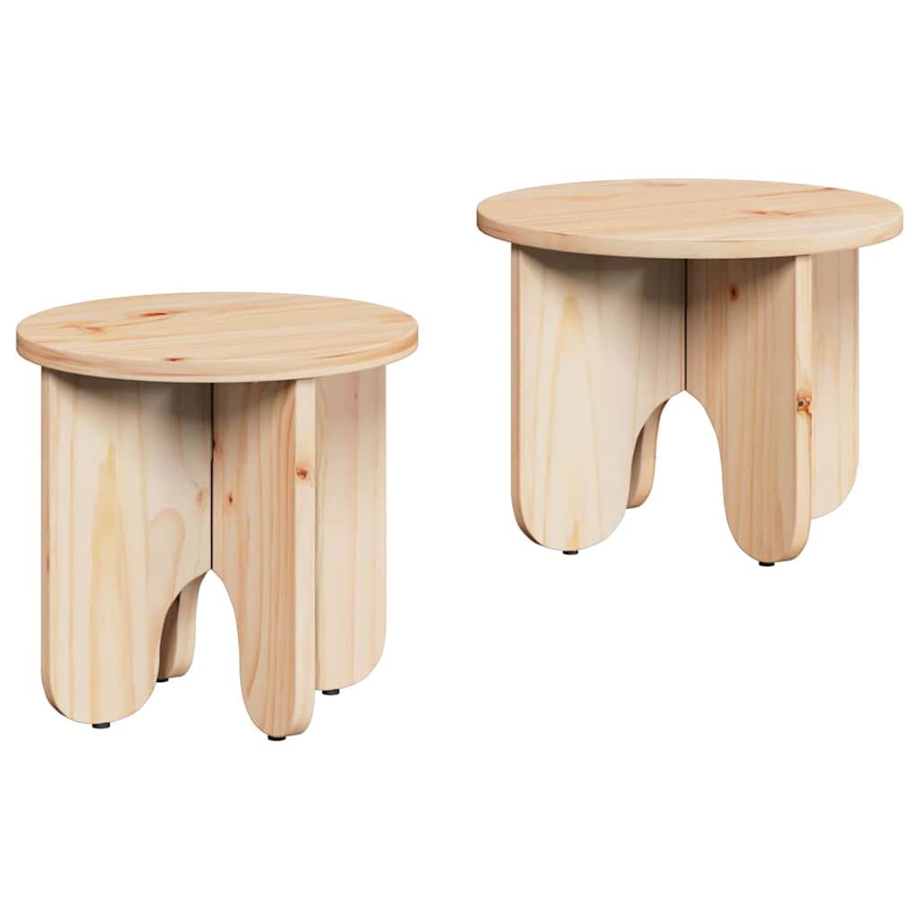 Mesa de centro 2 pcs Natural 39,5 x 39,5 x 30 cm