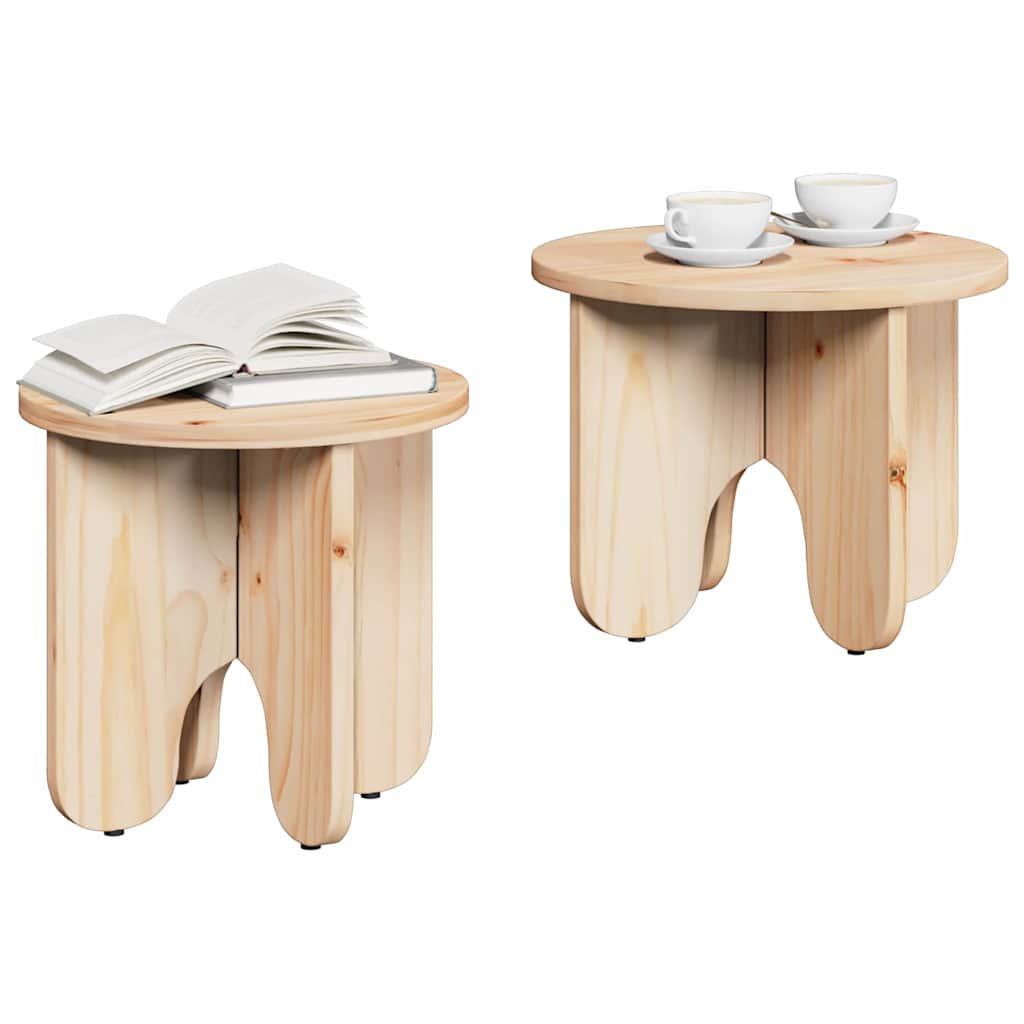 Mesa de centro 2 pcs Natural 39,5 x 39,5 x 30 cm