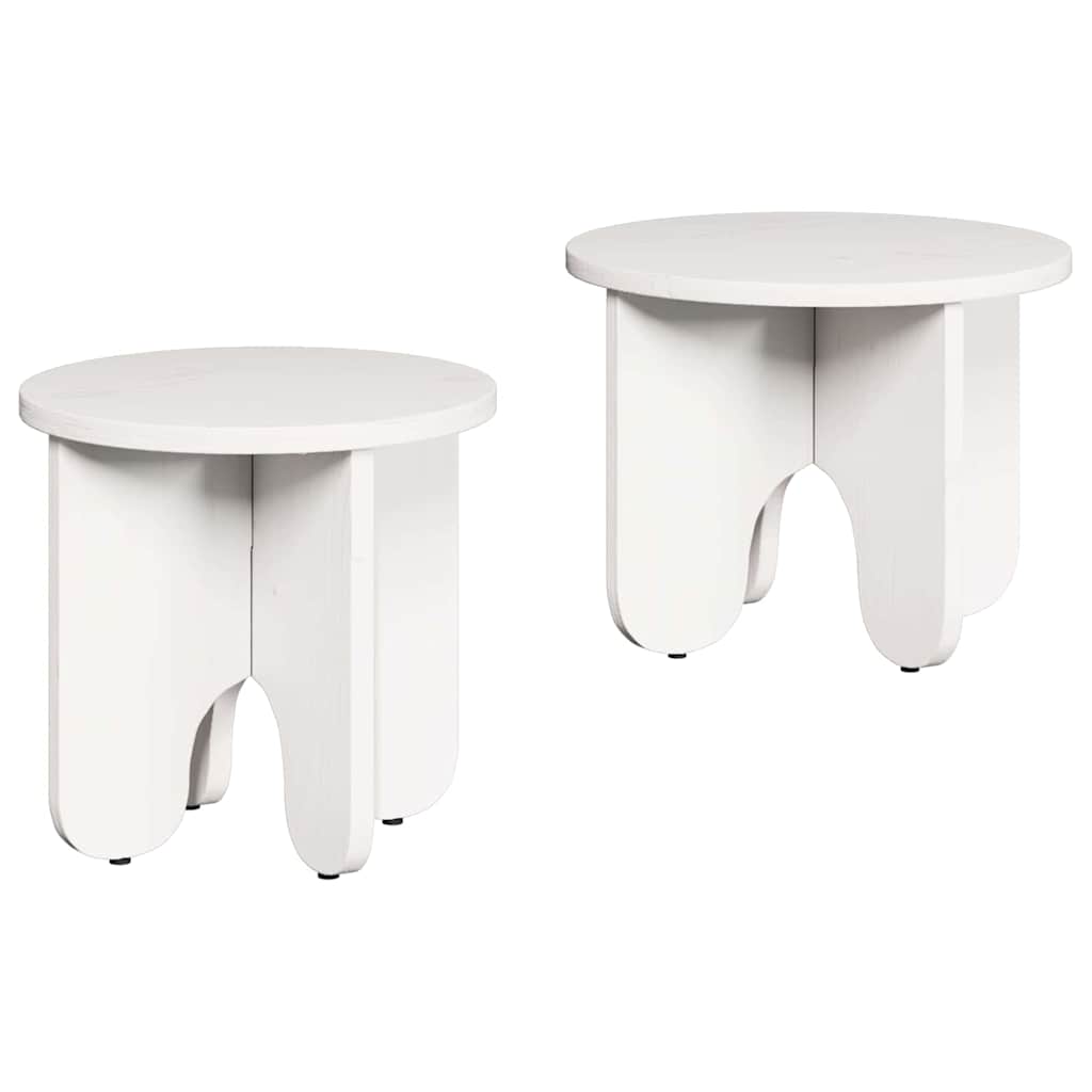 Mesa de centro 2 pcs Branco 39,5 x 39,5 x 30 cm