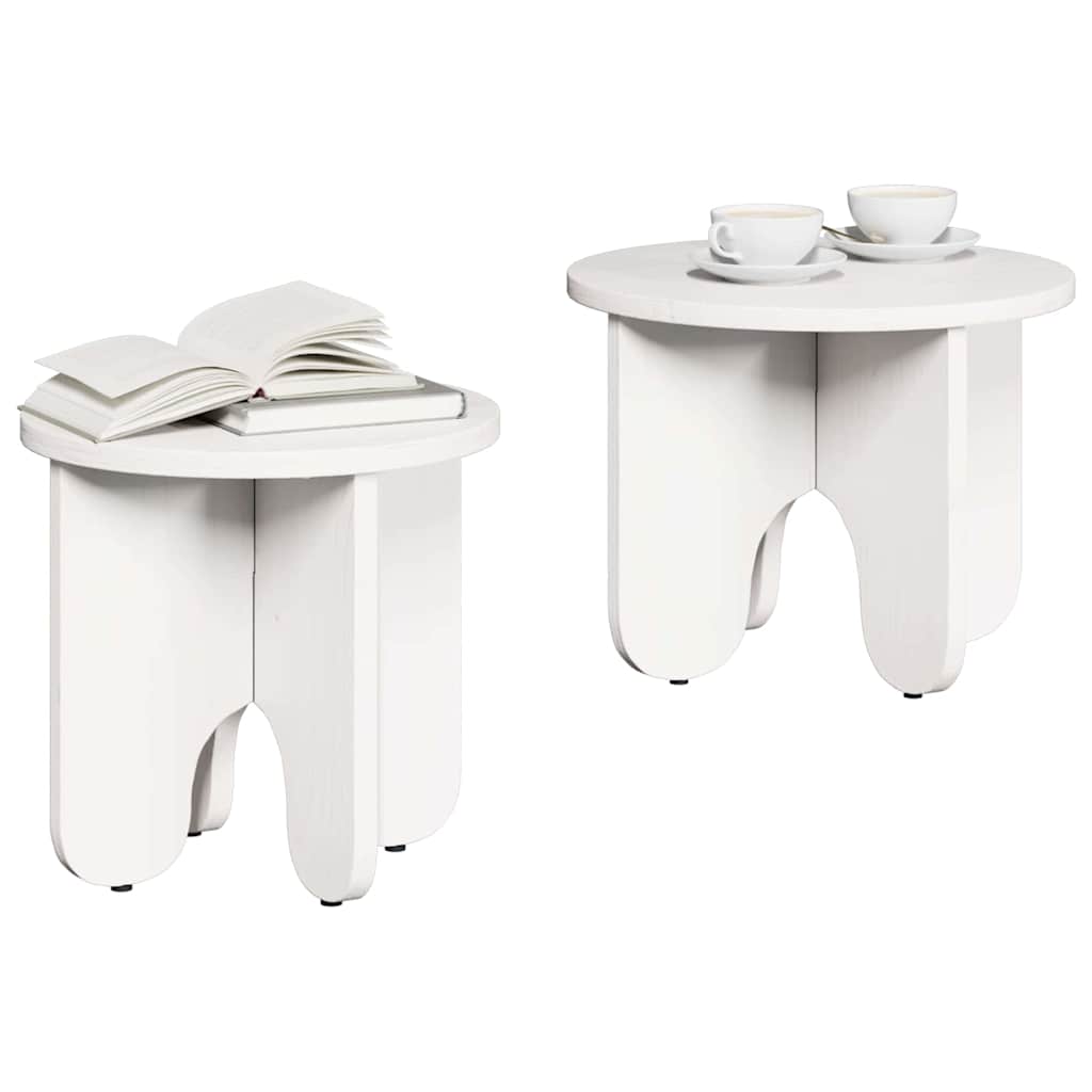 Mesa de centro 2 pcs Branco 39,5 x 39,5 x 30 cm