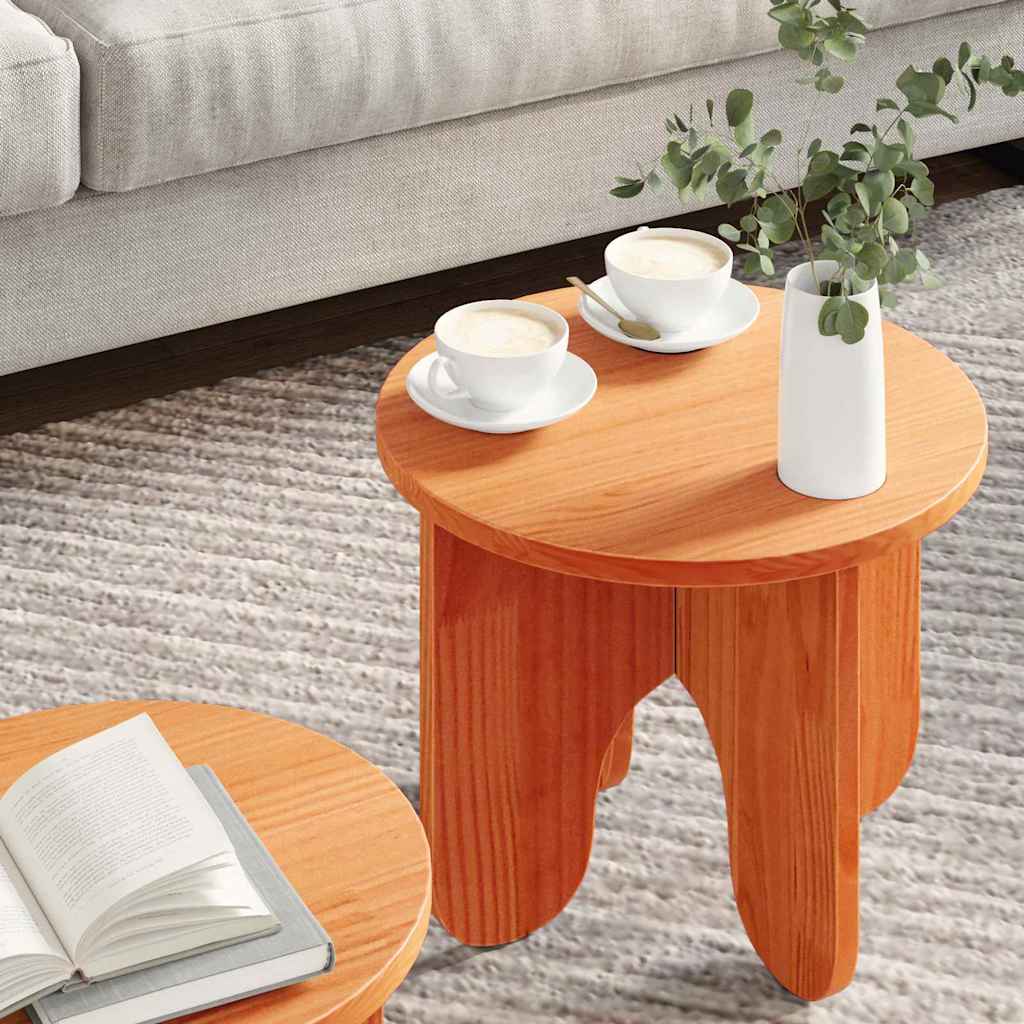 Mesa de centro 2 pcs Castanho-mel 39,5 x 39,5 x 30 cm