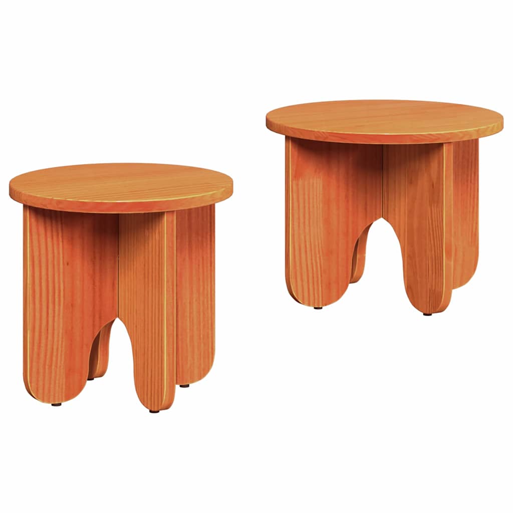 Mesa de centro 2 pcs Castanho-mel 39,5 x 39,5 x 30 cm