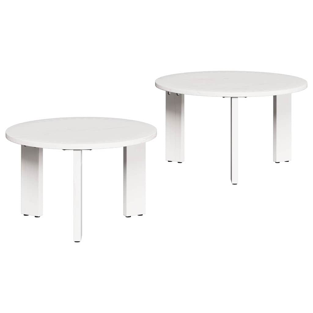 Mesa de centro 2 pcs Branco 47.5 x 47.5 x 27 cm