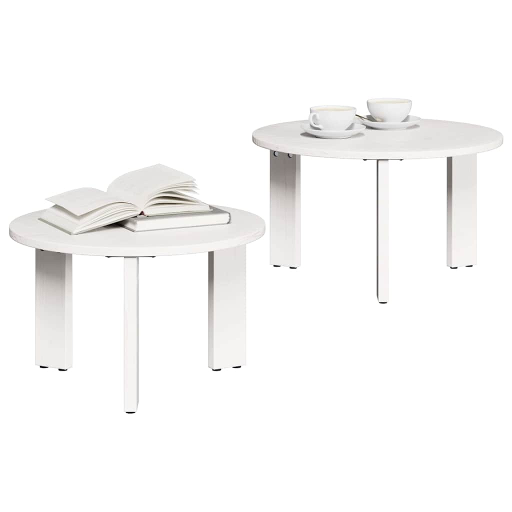Mesa de centro 2 pcs Branco 47.5 x 47.5 x 27 cm
