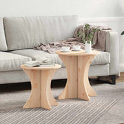 Mesa de centro 2 pcs Natural 46 x 46 x 47 cm