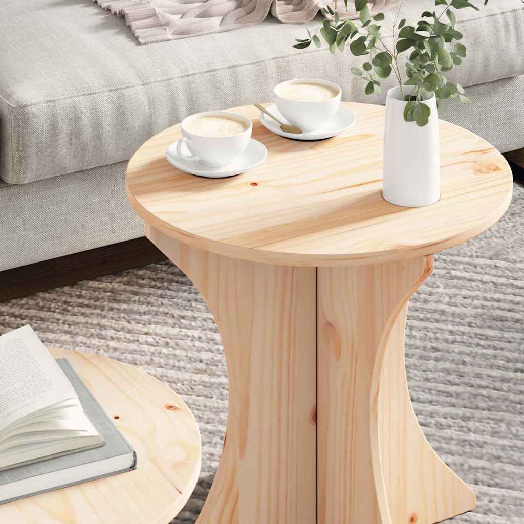 Mesa de centro 2 pcs Natural 46 x 46 x 47 cm