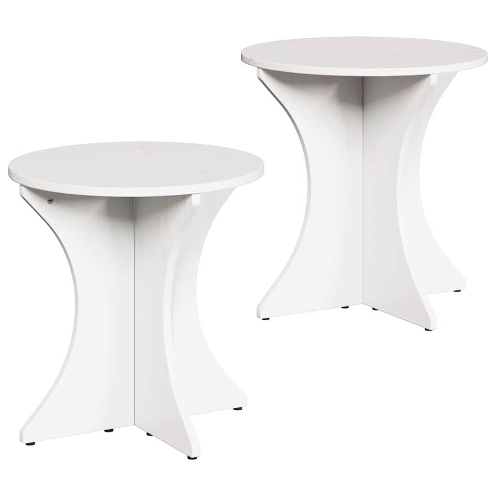 Mesa de centro 2 pcs Branco 46 x 46 x 47 cm