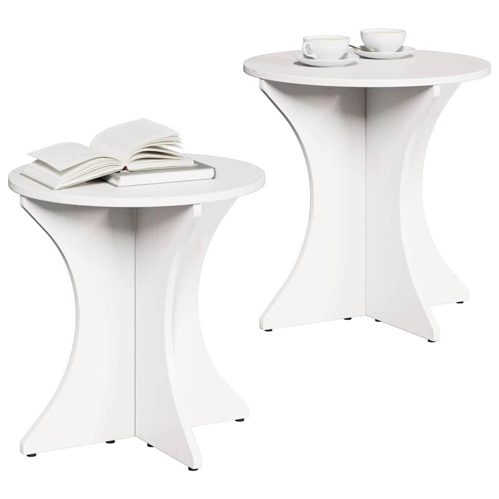 Mesa de centro 2 pcs Branco 46 x 46 x 47 cm