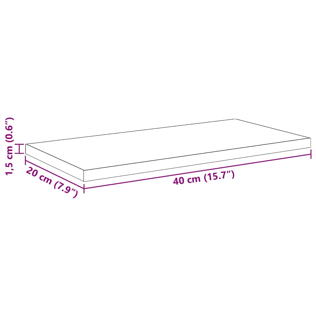 Estante de Prateleira 4 pcs Preto 40 x 20 x 1.5 cm