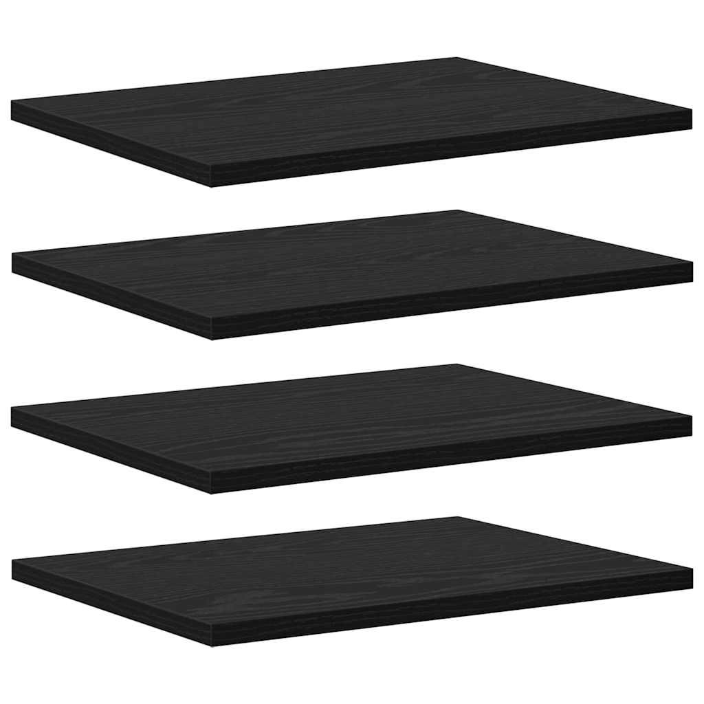 Estante de Prateleira 4 pcs Preto 40 x 30 x 1.5 cm