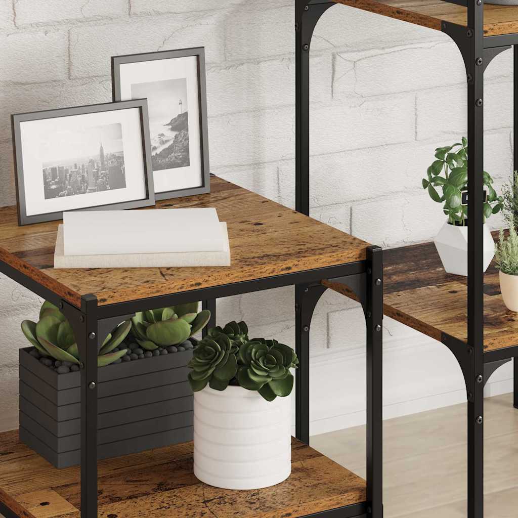 Estante de Prateleira 4 pcs Castanho 100 x 10 x 1.5 cm