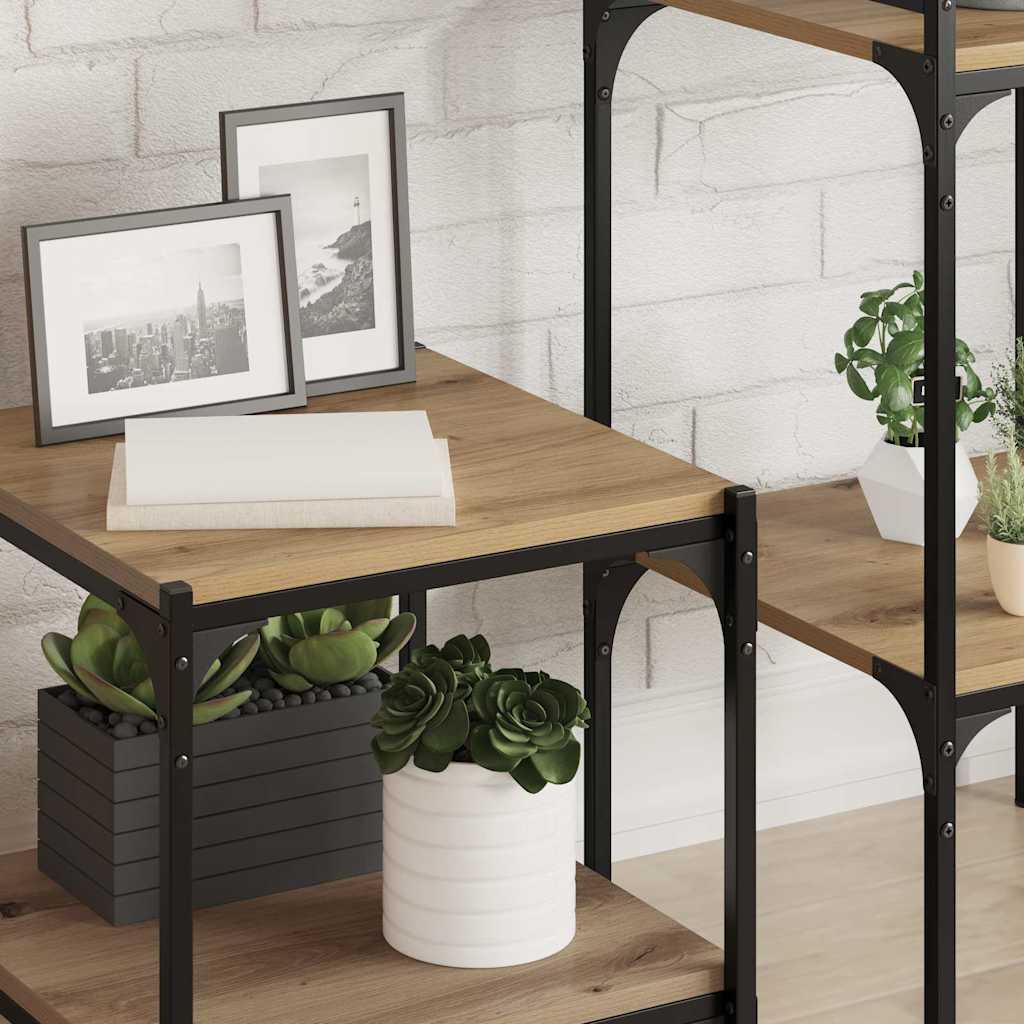 Estante de Prateleira 4 pcs Castanho 100 x 10 x 1.5 cm