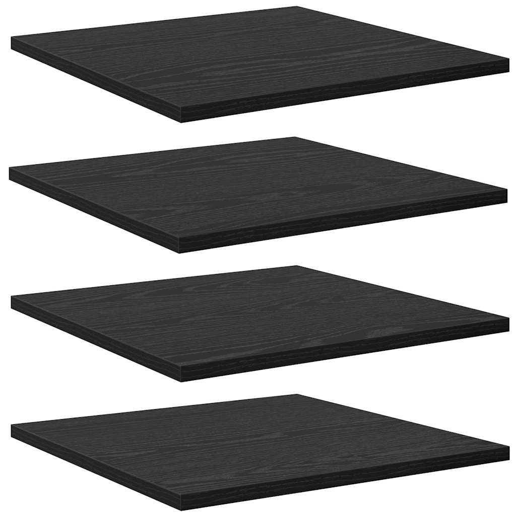 Estante de Prateleira 4 pcs Preto 40 x 40 x 1.5 cm