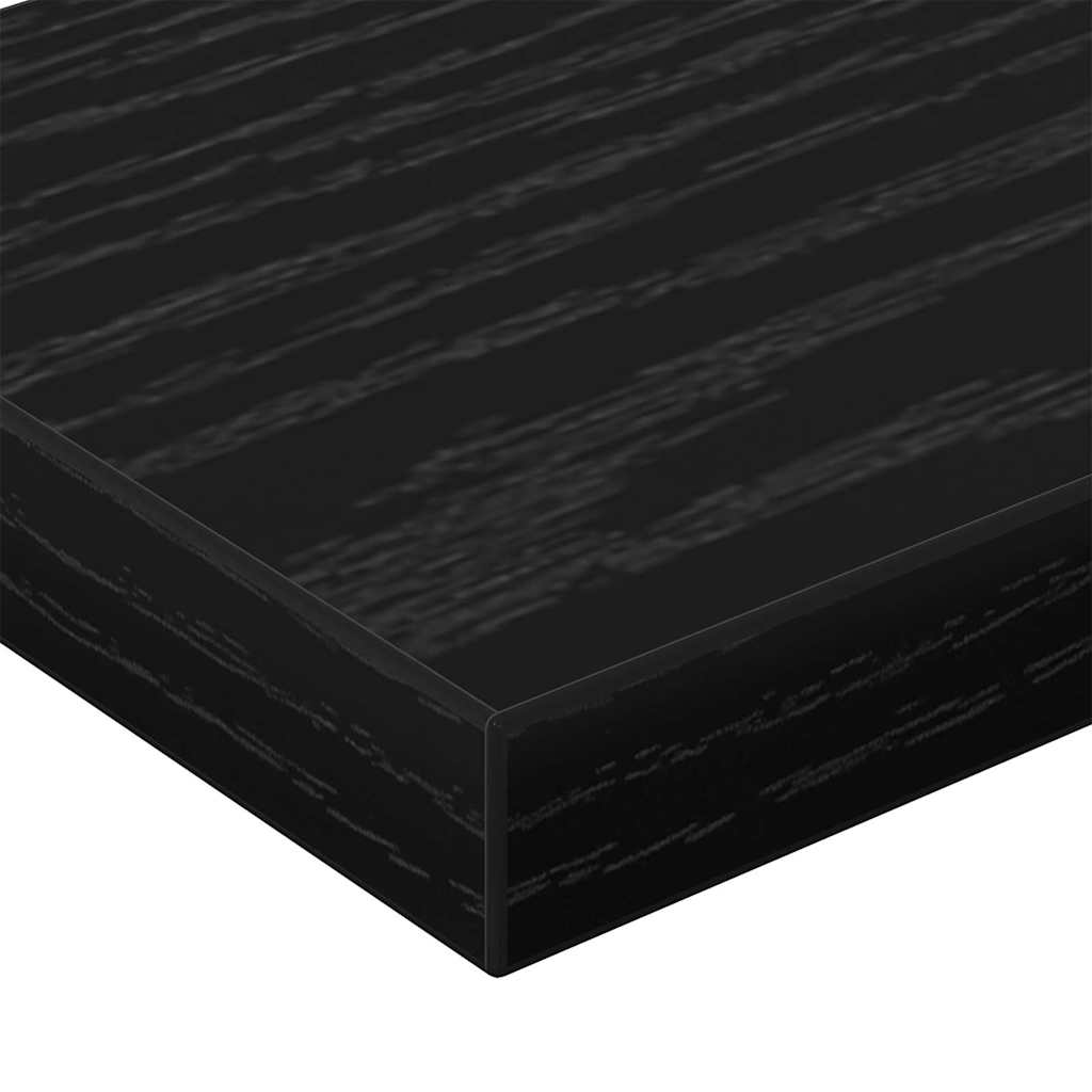 Estante de Prateleira 4 pcs Preto 60 x 10 x 1.5 cm