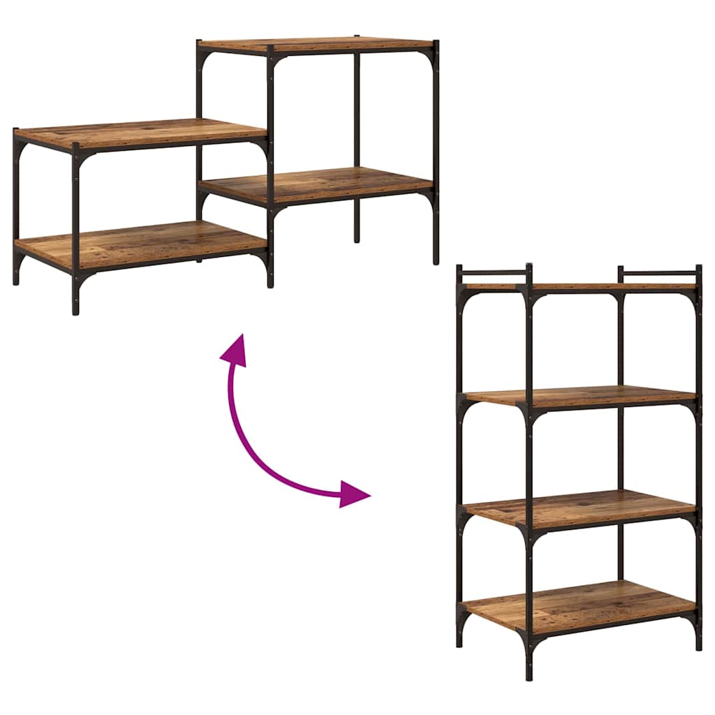 Estante de Prateleira 4 pcs Castanho 100 x 10 x 1.5 cm