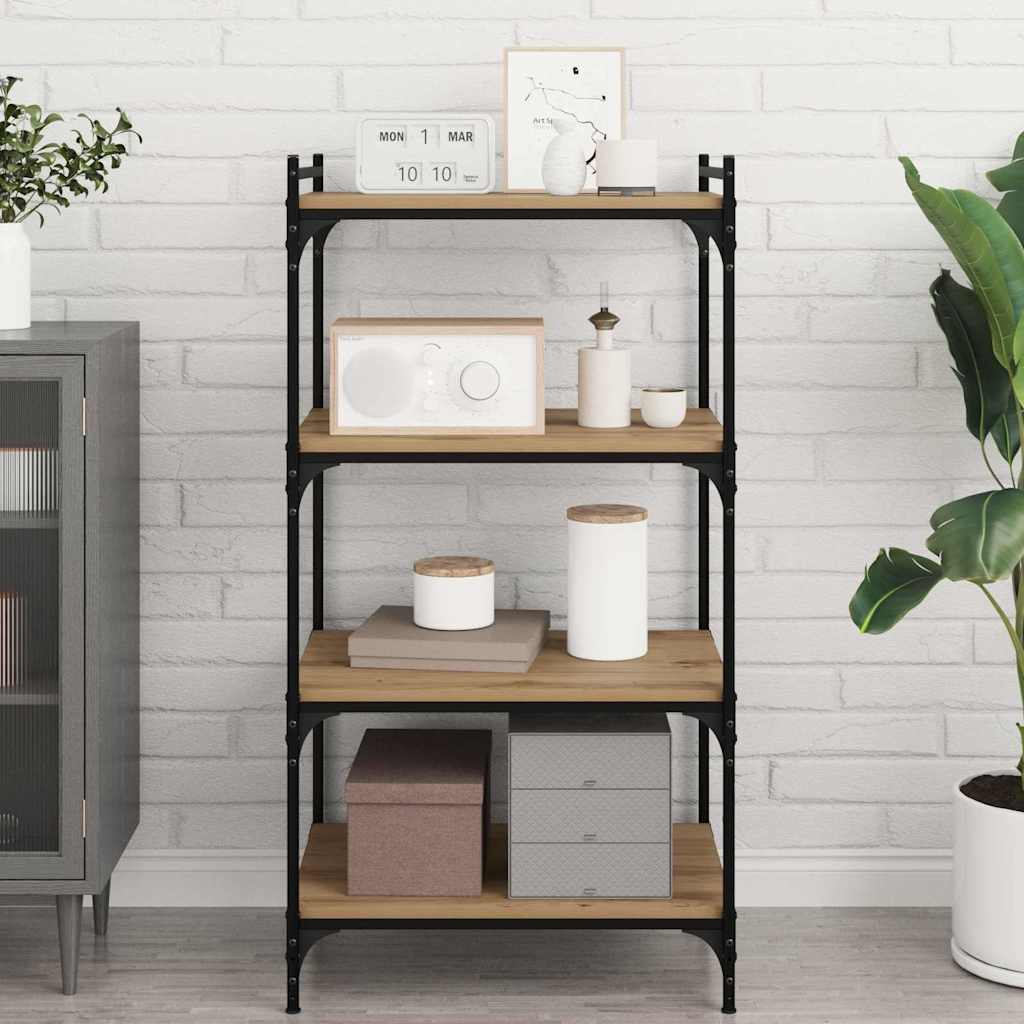 Estante de Prateleira 4 pcs Castanho 100 x 10 x 1.5 cm