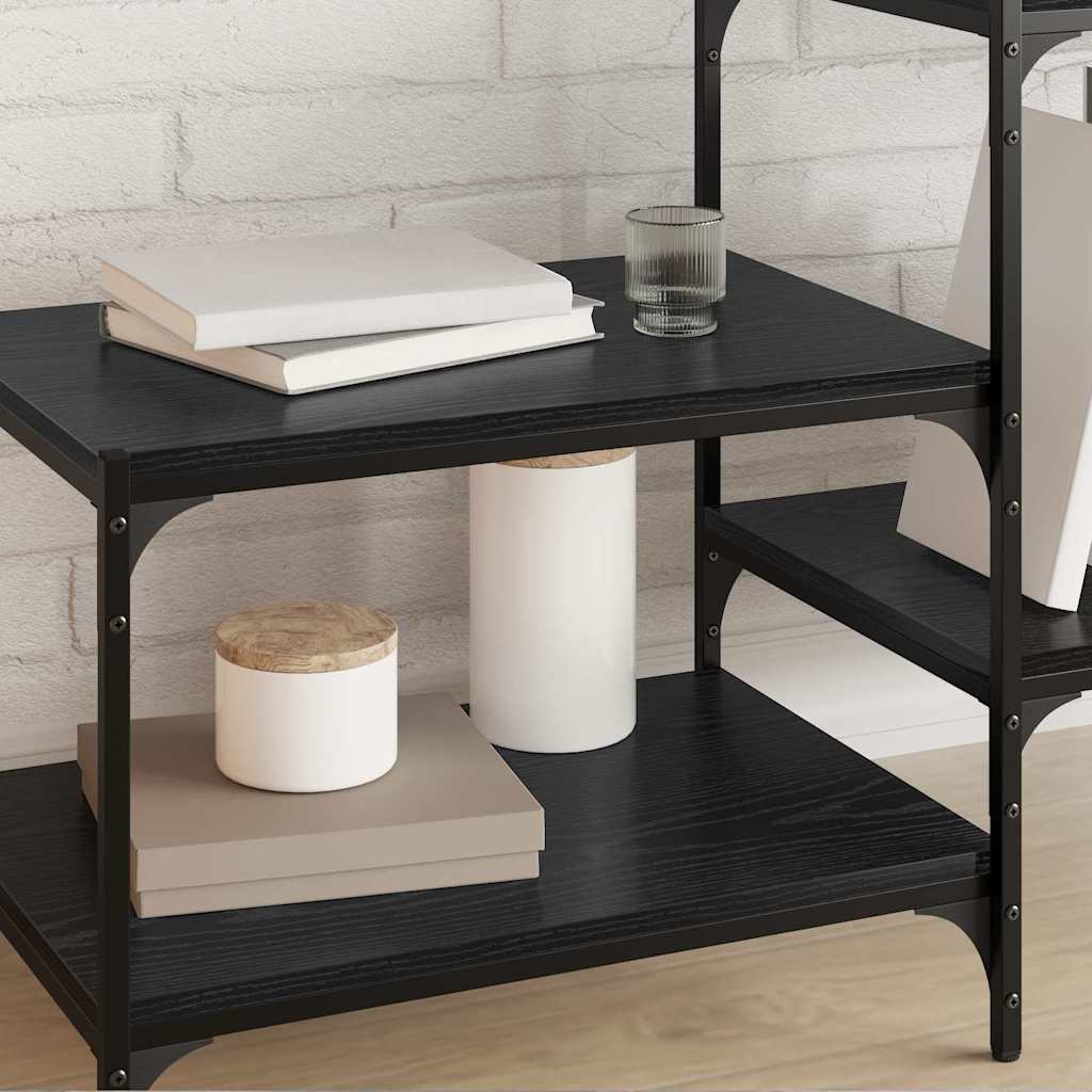 Estante de Prateleira 4 pcs Preto 60 x 40 x 1.5 cm