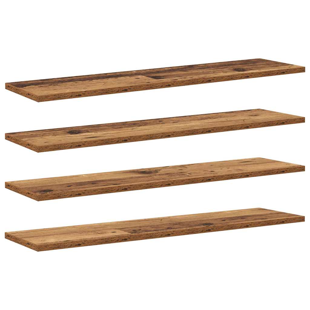 Estante de Prateleira 4 pcs Castanho 80 x 20 x 1.5 cm