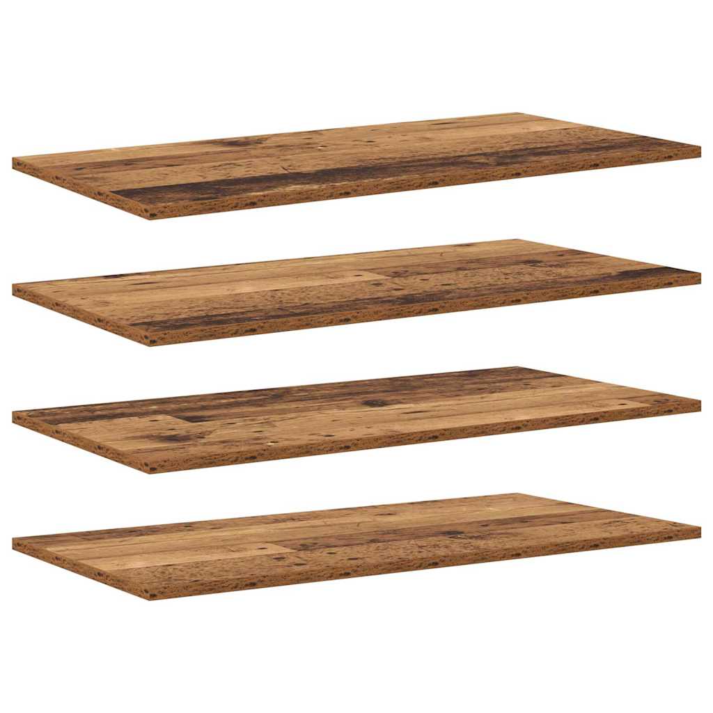 Estante de Prateleira 4 pcs Castanho 100 x 10 x 1.5 cm
