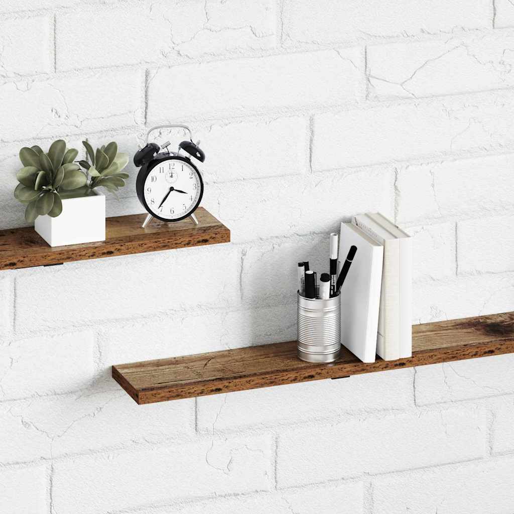 Estante de Prateleira 4 pcs Castanho 100 x 10 x 1.5 cm
