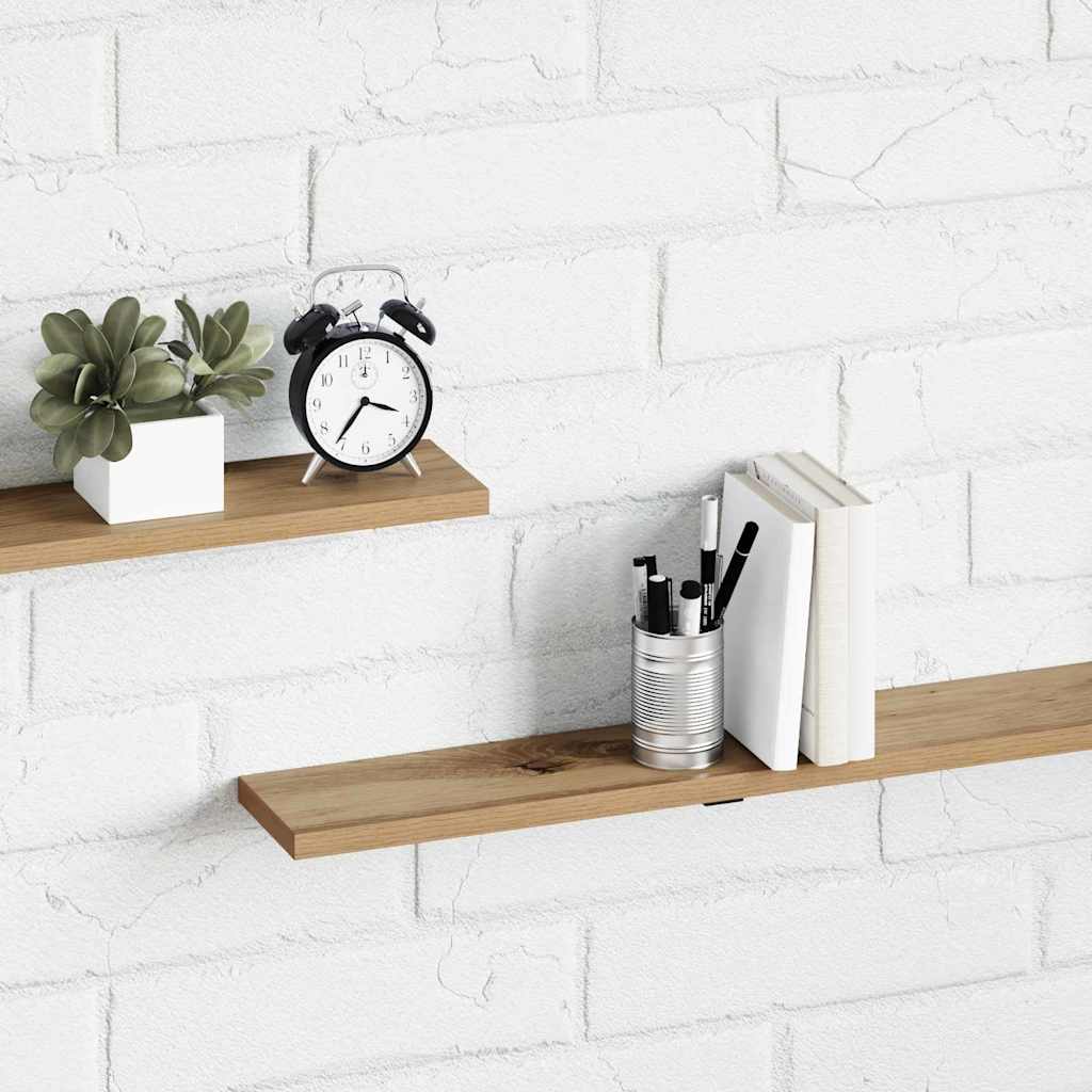 Estante de Prateleira 4 pcs Castanho 100 x 10 x 1.5 cm