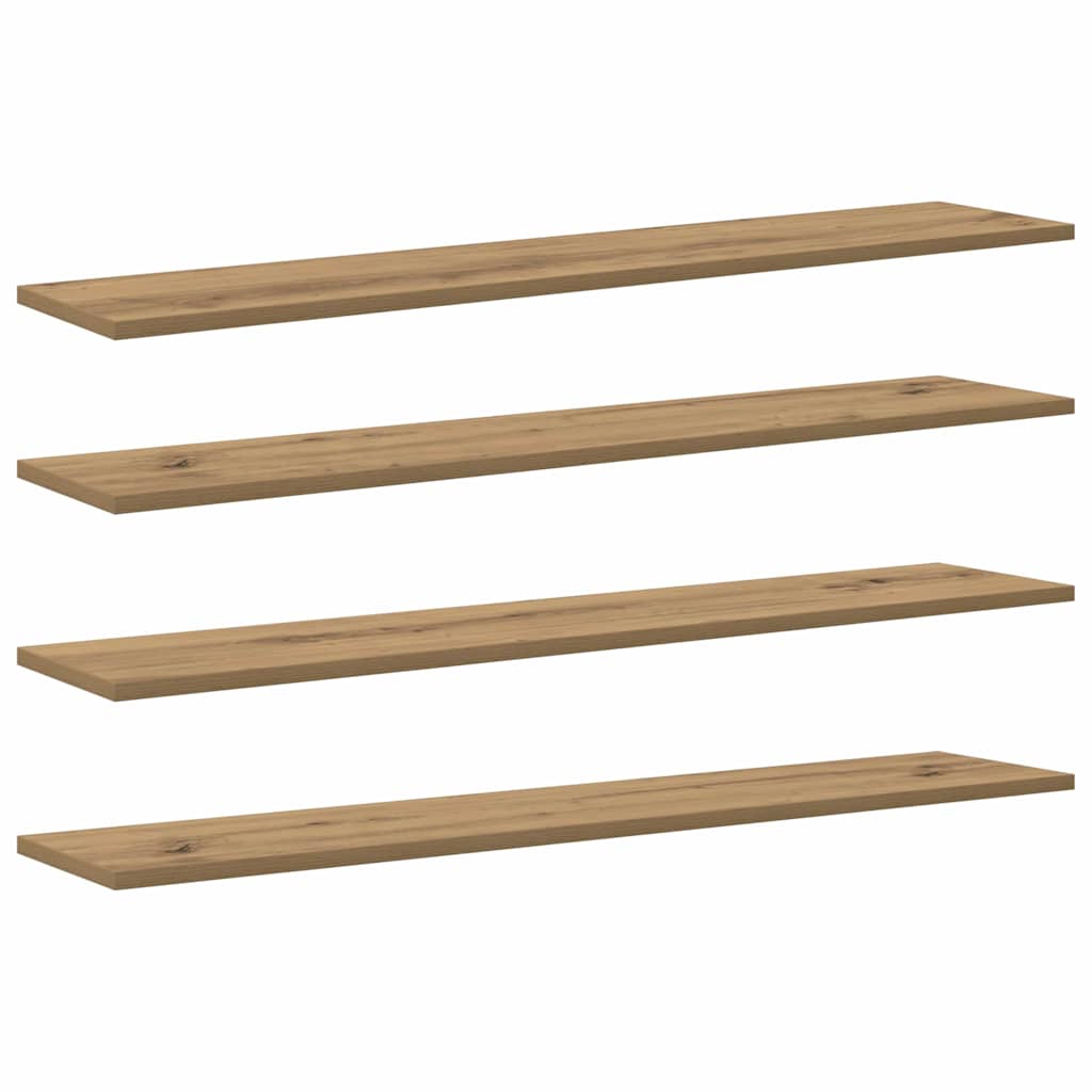 Estante de Prateleira 4 pcs Castanho 100 x 20 x 1.5 cm