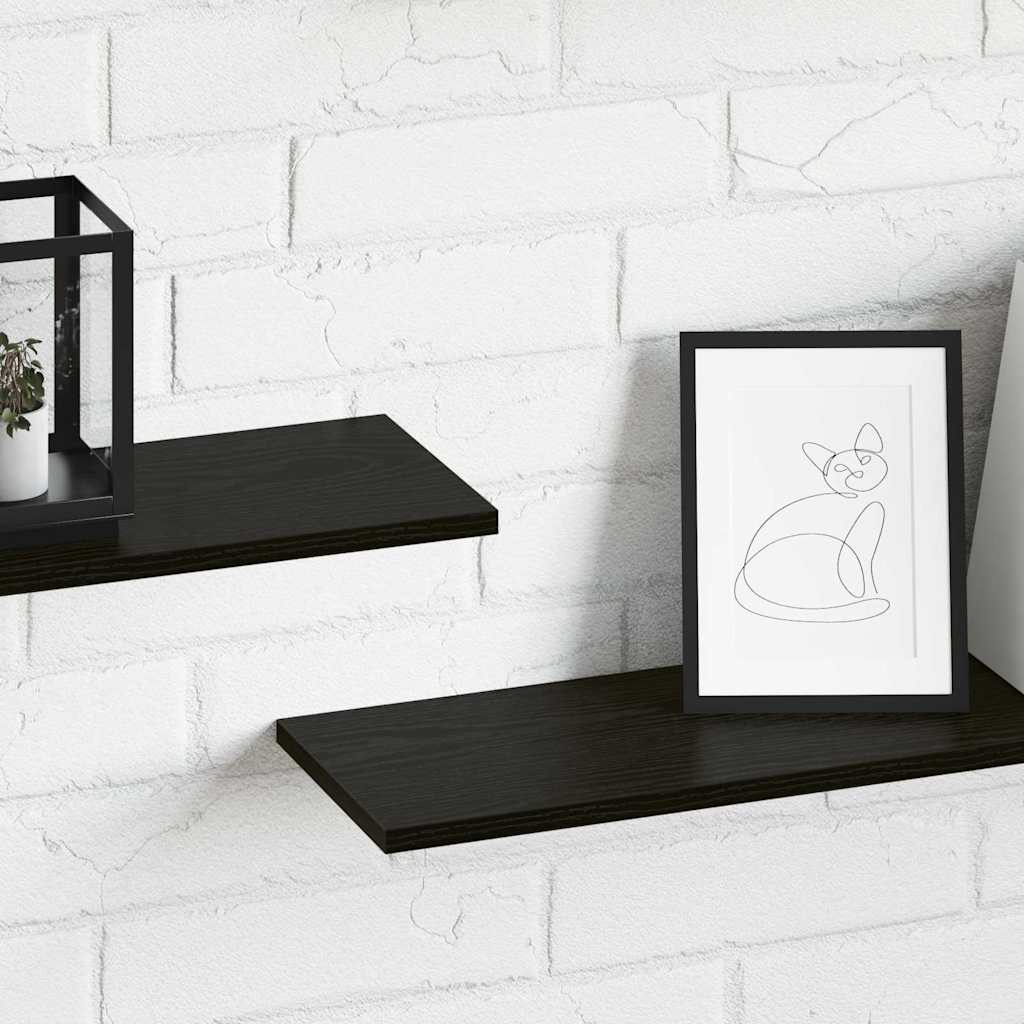 Estante de Prateleira 4 pcs Preto 100 x 20 x 1.5 cm