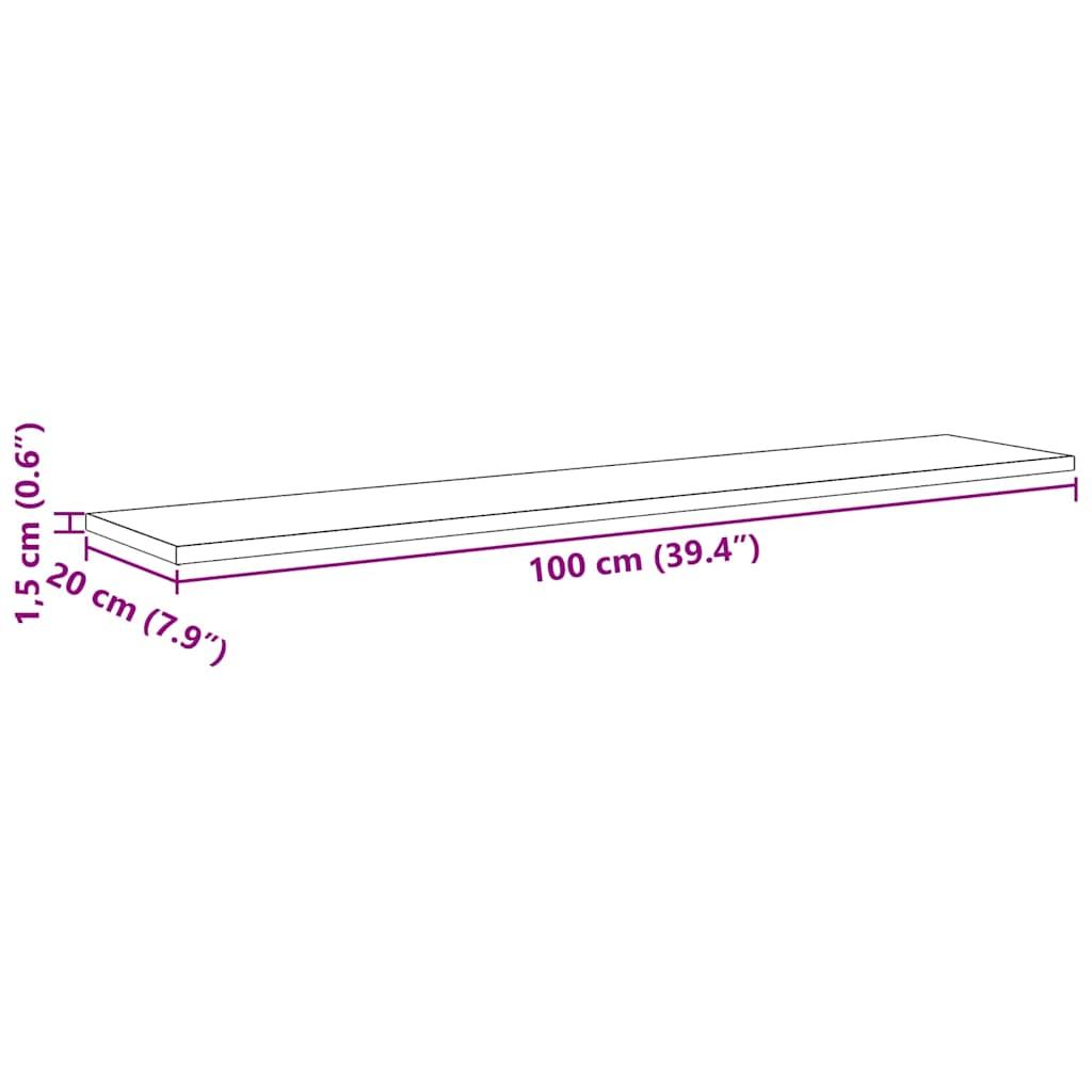 Estante de Prateleira 4 pcs Preto 100 x 20 x 1.5 cm