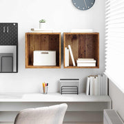 Armário de Parede 2 pcs Madeira antiga 37 x 37 x 37 cm