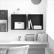 Armário de Parede 2 pcs Carvalho Preto 37 x 37 x 37 cm