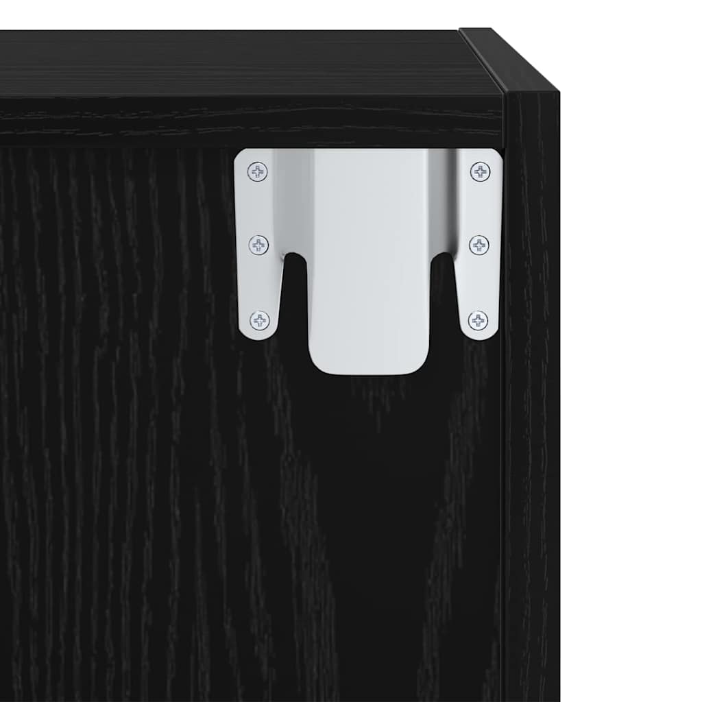 Conjunto de móvel de TV Carvalho Preto 37 x 37 x 72 cm