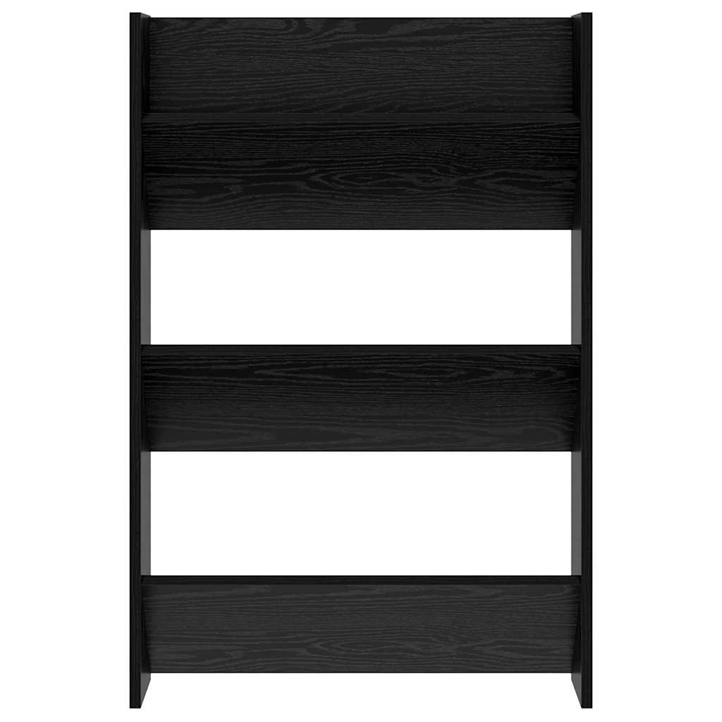 Armário para Sapatos de Parede Carvalho Preto 60 x 18 x 90 cm