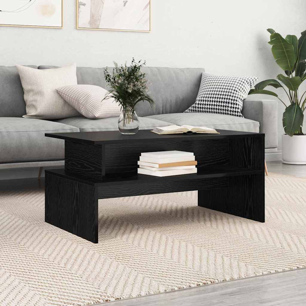 Mesa de centro Carvalho preto 90 x 55 x 42.5 cm